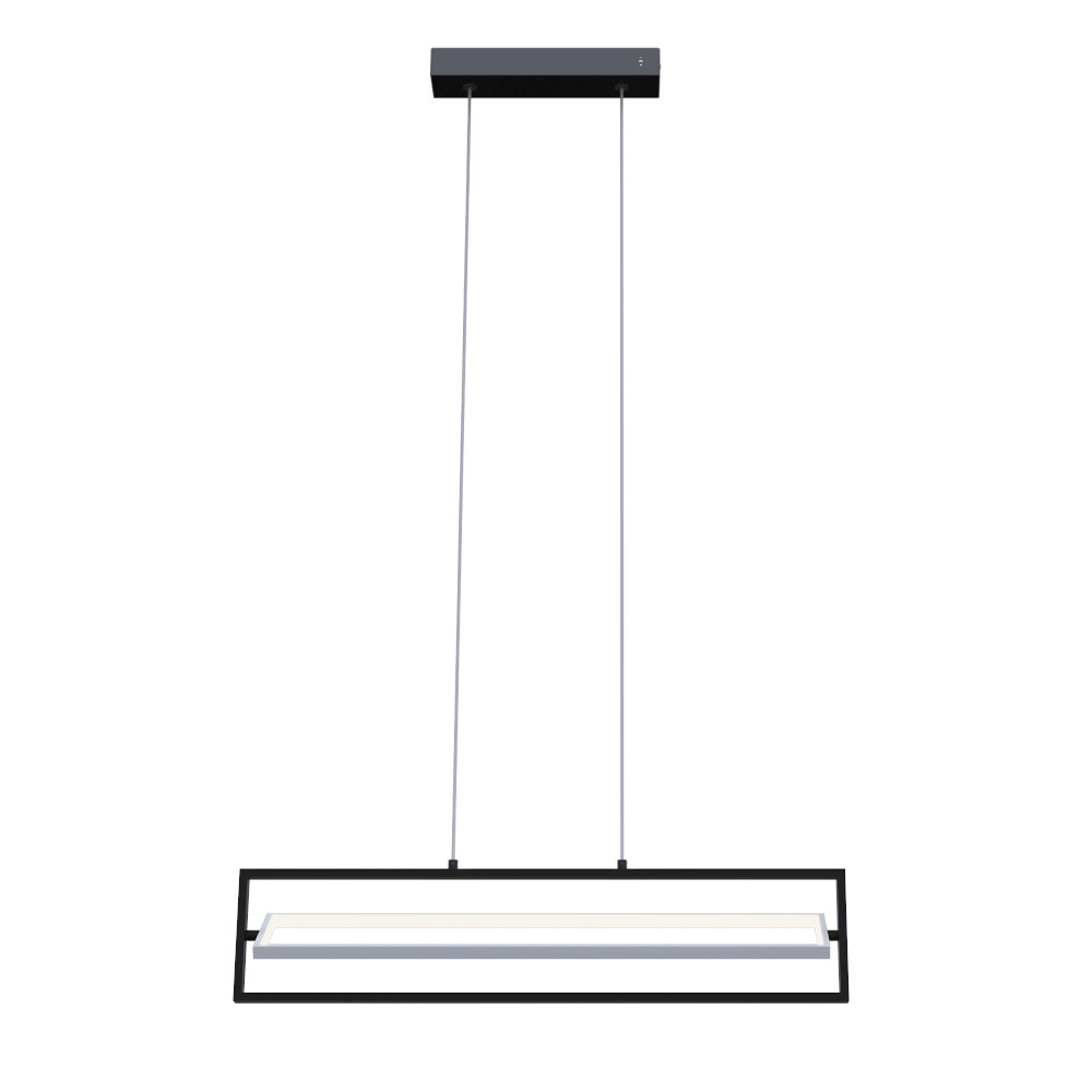 Прямокутний LED smart світильник VIOLUX PRADA-P до 18 м² 80W чорно-білий