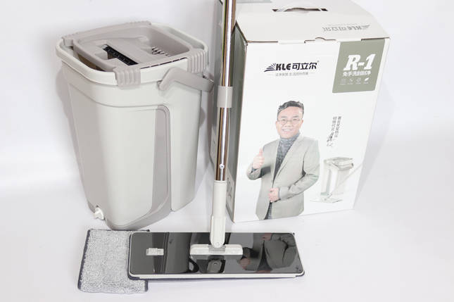 Швабра з віджимом та відром "R1 Глянець" й додатковою насадкою, фото 1