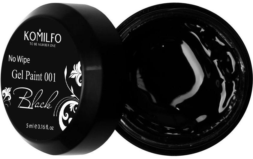 Komilfo No Wipe Gel Paint Black 001 5мл AVADONA