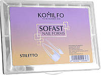 Верхние формы Komilfo SoFast Nail Forms Stiletto 240шт