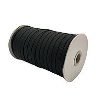 Плоска білизняна резинка (гумка) Чорна, 8 мм. 100 метрів, Резинка для шиття плоска.