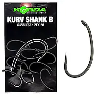 KORDA Крючок Kurv Shank-X №6 с бородкой 10ш