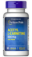 Комплекс Ацетил/Карнітин Puritan's Pride Acetyl L-Carnitine 500 mg 60 Caps