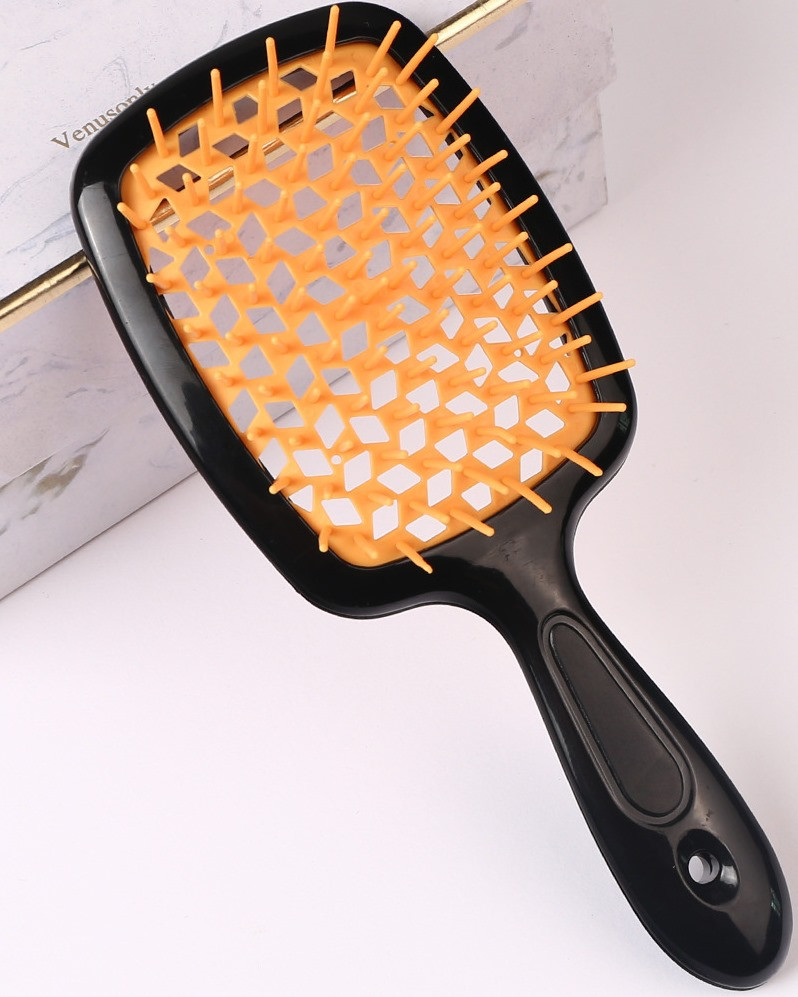 Гребінець-щітка SUPERBRUSH AVADONA для розплутування волосся, оранжеваEStyle