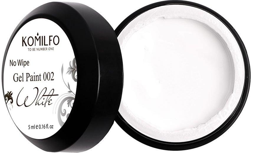 Komilfo No Wipe Gel Paint White 002 5мл