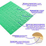 3D панель самоклеюча цегла М'ятний 700х770х7мм (012-7) SW-00000050, фото 2