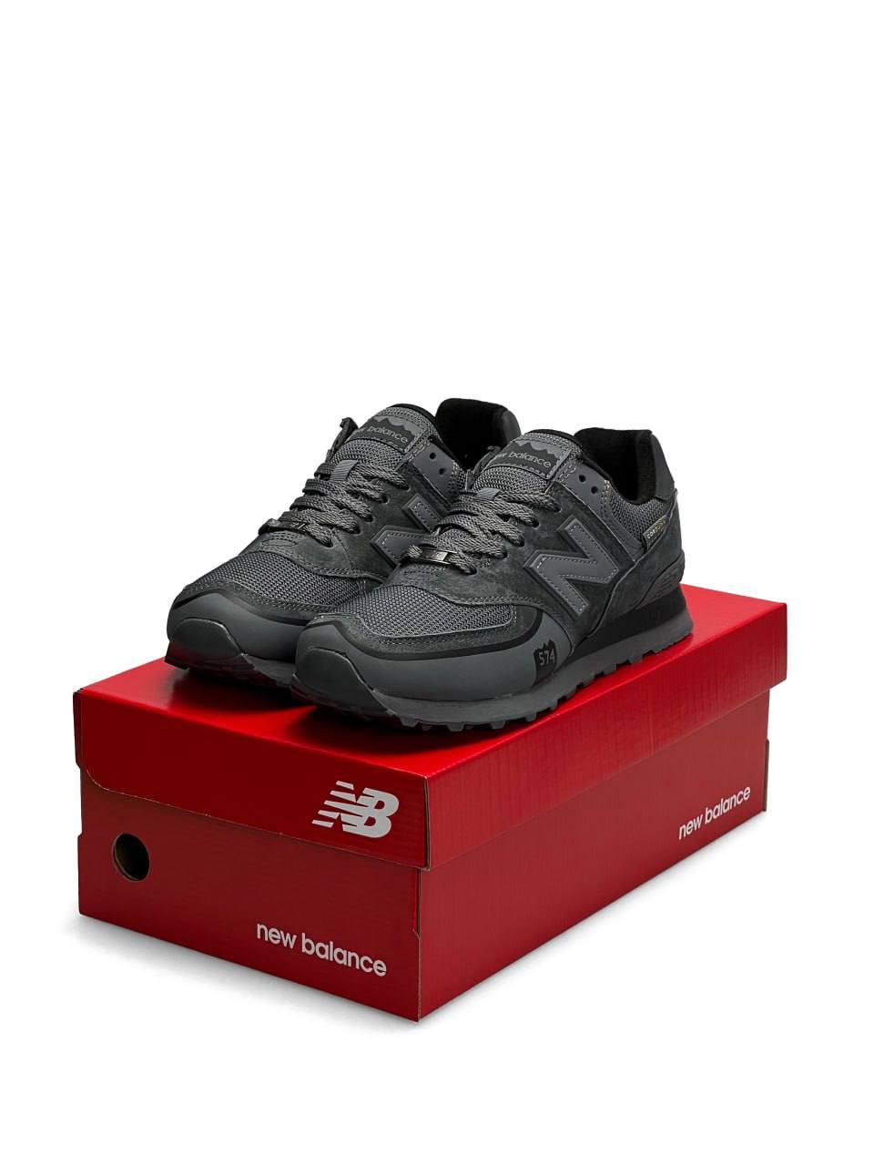 Чоловічі кросівки New Balance 574 TP2 Dark Gray (Сірі) Взуття Нью Баланс 574 ТП2 натуральна замша текстиль демісезон, фото 1
