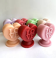 Ароматична декоративна свічка "Серце Love XS" ручної роботи