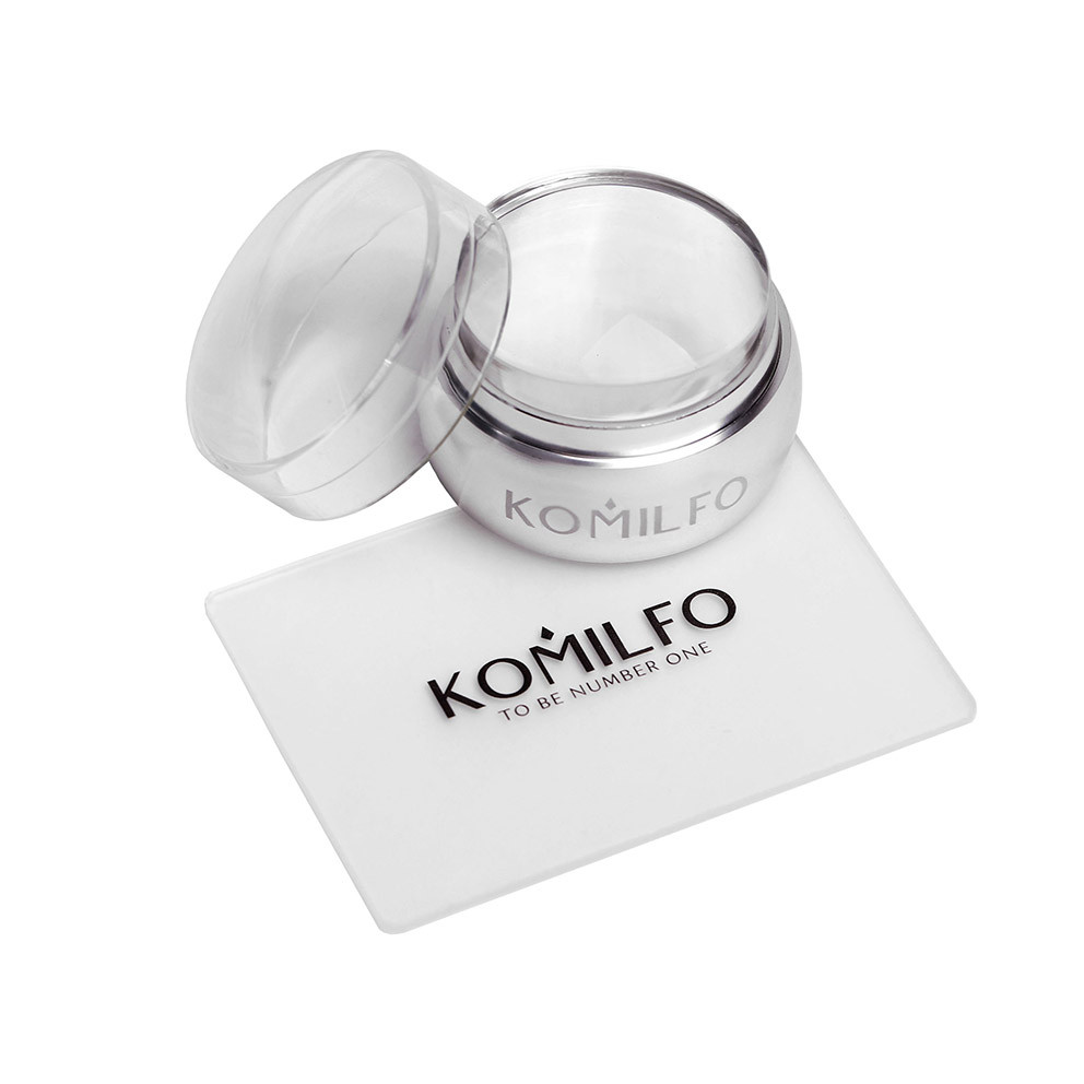 Komilfo Штамп та скрапер (прозорий) 5*7смEStyle