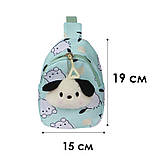 Дитяча сумка Lesko TD-34 Kuromi Turquoise з аніме через плече на одне відділення з ремінцем (12213-67783), фото 9