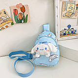 Дитяча сумка Lesko TD-34 Kuromi Blue з аніме через плече на одне відділення з ремінцем (12213-67784), фото 2