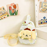 Дитяча сумка Lesko TD-34 Kuromi Yellow з аніме через плече на одне відділення з ремінцем (12213-67785), фото 2