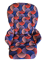 Чохол DavLu на стільчик для годування Bambi M 3233  круги галограма на темно-синьому (000040)