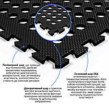 Підлога пазл перфорована - модульне покриття чорне 610x610x10мм (МР50) SW-00000660, фото 2