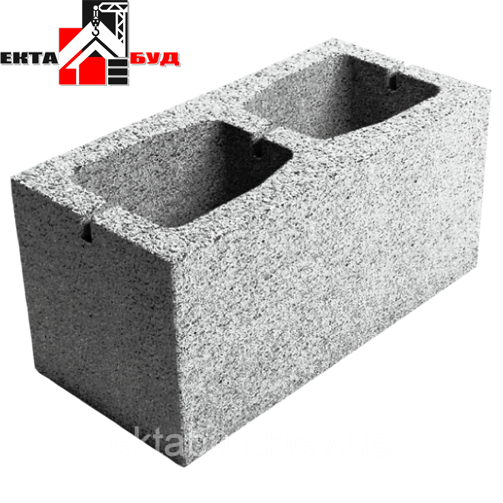 Блок будівельний бетонний шлакоблок стіновий 390х190х190