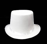 Шляпа цилиндр белый