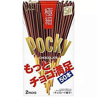 Японские тонкие бисквитные палочки c шоколадом Glico Pocky Chocolate Superthin