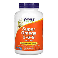 Жирні кислоти омега 3 6 9 NOW Super Omega 3-6-9 1200 мг (180 капс)