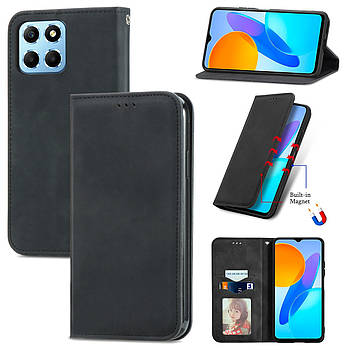 Чохол-книжка Skin Feel Leather Wallet для Honor X6a Black