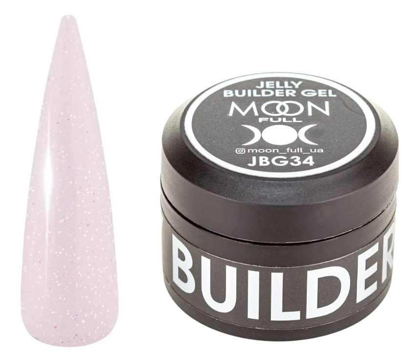 Гель-желе для нарощування нігтів Moon Full Jelly Builder Gel №JBG34, 30 мл