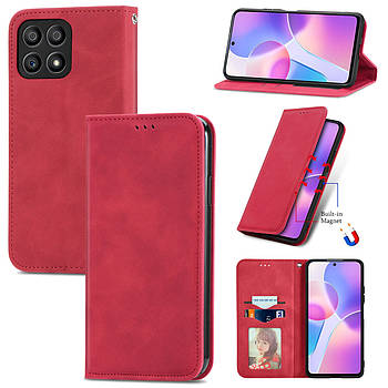 Чохол-книжка Skin Feel Leather Wallet для Honor X8a Red