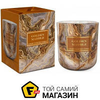 Bartek Candles Свеча в стакане Золотой мрамор (стекло 150 г)