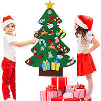 Детская новогодняя елка с игрушками из фетра Christmas Free Безопасная елка для детей (KG-4189)