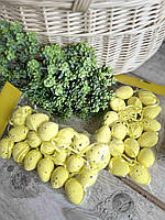 Набор яиц пенопластовых подвесных для декора, h 3,5 см, 18 шт\уп