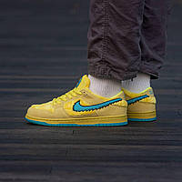 Nike SB Dunk чоловічі весняні/літні/осінні жовті кросівки на шнурках. Демісезонні замшеві кроси