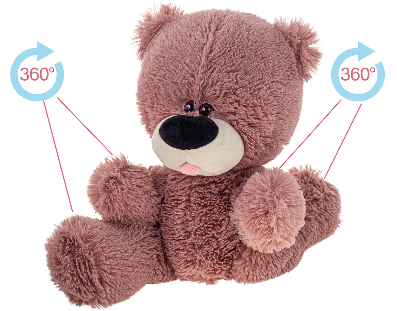 Ведмідь на шарнірах (колір какао) 50 см, фото 1