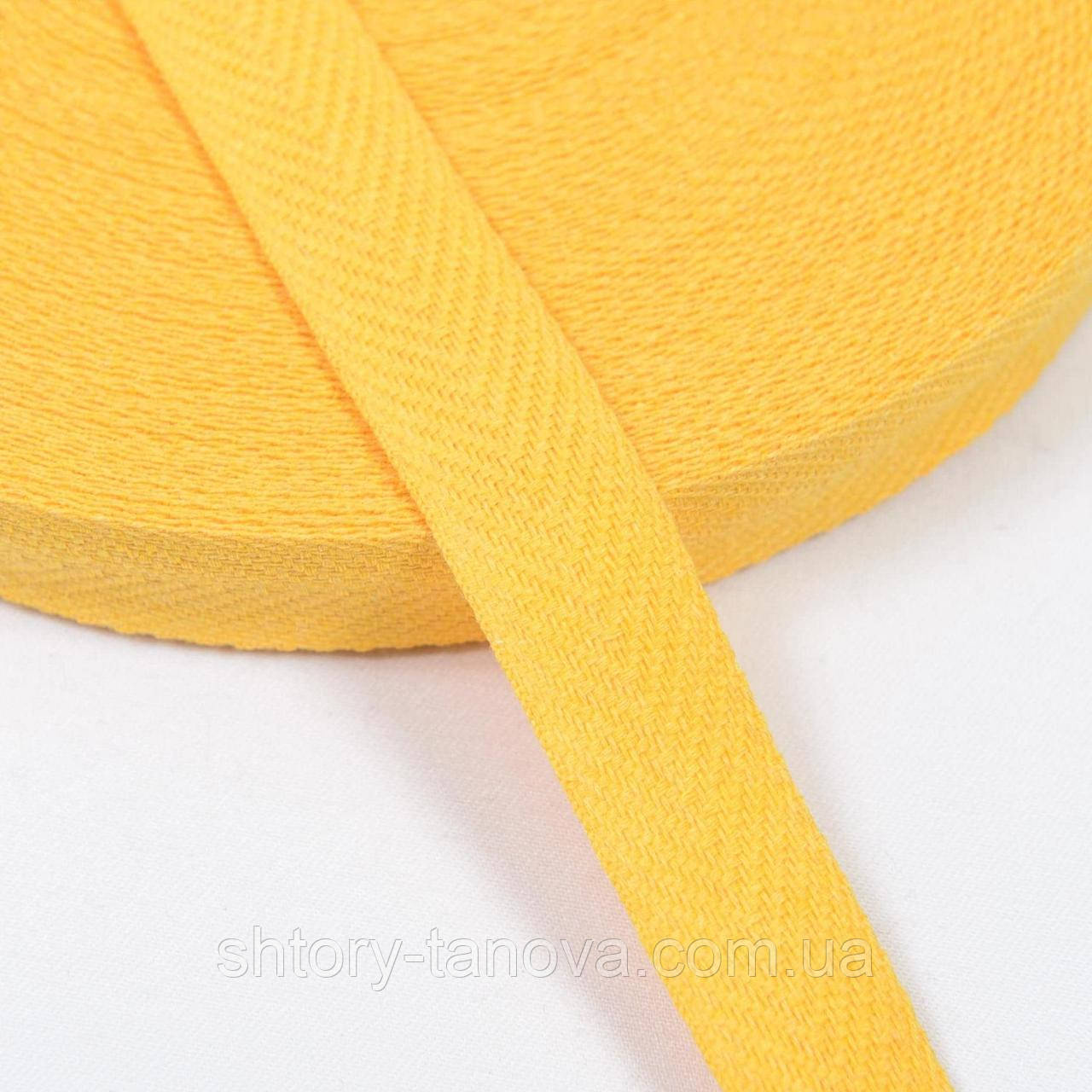 Декоративна кіперна стрічка ялинка жовта 20 мм - фото 1 - id-p2171380522