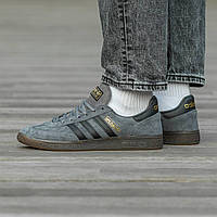Adidas Spezial чоловічі весняні/осінні сірі кросівки на шнурках. Демісезонні чоловічі замшеві кроси