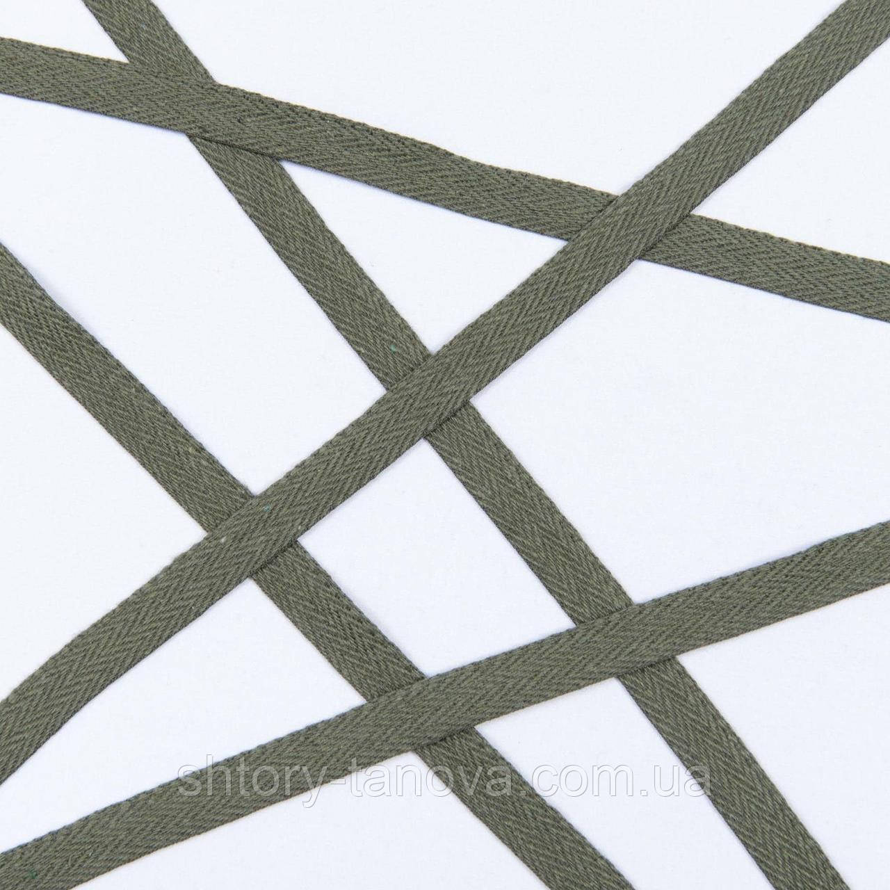 Декоративна кіперна стрічка ялинка колір хакі 15 мм - фото 3 - id-p2171380538