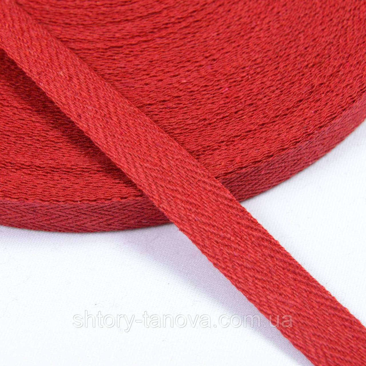 Декоративна кіперна стрічка ялинка червоний 15 мм, фото 1