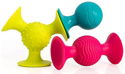 Набір сенсорних брязкалець Fat Brain Toys PipSquigz F089ML силіконові брязкальця 3 шт.
