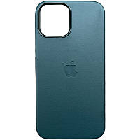 Шкіряний чохол Leather Case (AAA) з MagSafe and Animation для Apple iPhone 12 Pro Max (6.7"), Green