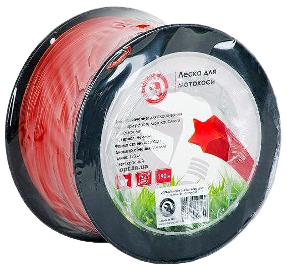 Жилка для триммера 2,4 мм зірка, (190 м) "Intertool"