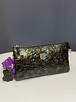 Женская сумка-кошелек натуральная кожа лак хамелеон кросс-боди VELILLINI 32891