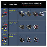 Набір кабелів для під'єднання камери заднього огляду Car Rear View Camera (коронка в комплекті), фото 5