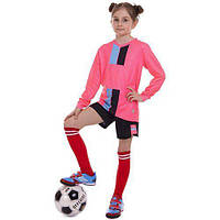 Форма футбольная подростковая с длинным рукавом CO-2001B-1 FDSO 24 Розово-черный (57508031)