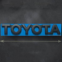 Емблема шильдик наклейка чорна матова на авто Toyota багато моделей 160/110 мм