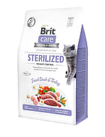 Сухой корм Брит Brit Care Cat GF Sterilized Weight Control для стерилизованных кошек (контроль веса), 400 г