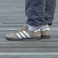Adidas Hamburg чоловічі осінь/весна/літо коричневі кросівки на шнурках. Демісезонні коричневі замшеві кроси