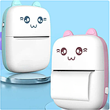 Термопринтер дитячий портативний для етикеток наклейок Міні принтер Mini printer з термодруком для телефону, фото 10