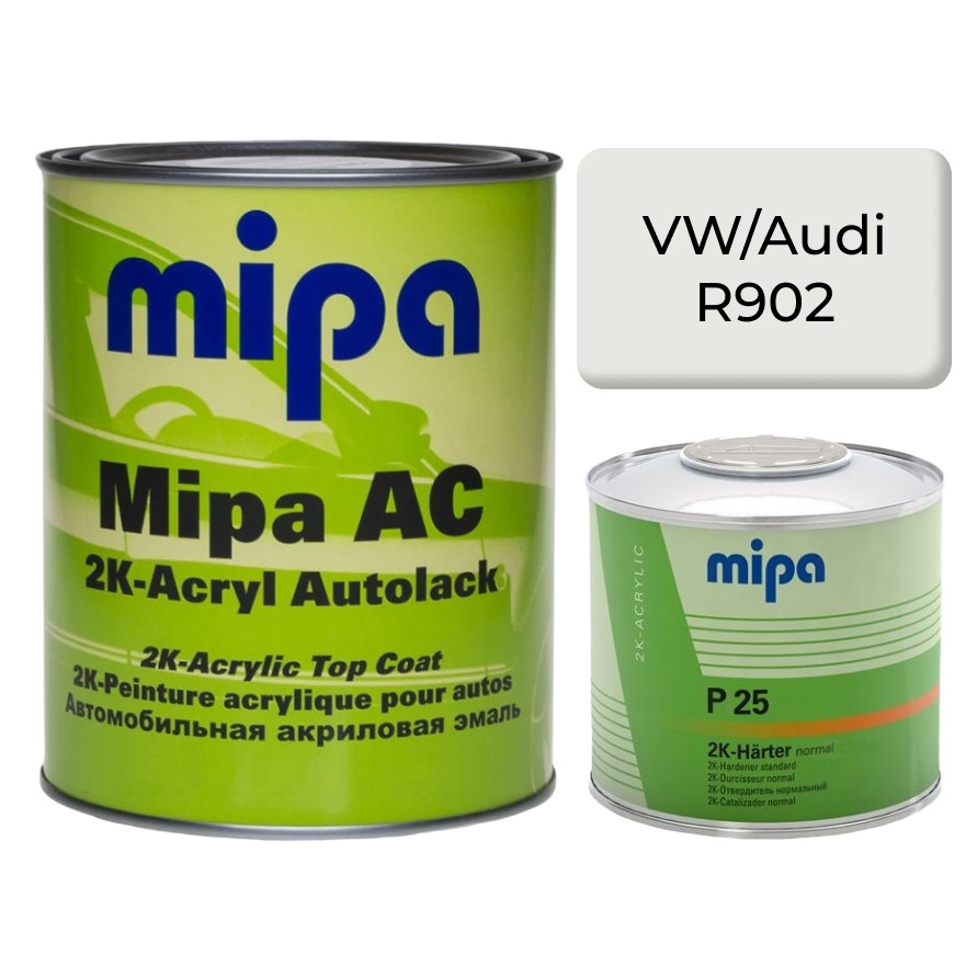 Volkswagen/Audi R902 Акрилова авто фарба Mipa 1 л + затверджувач P25 0.5 л, фото 1