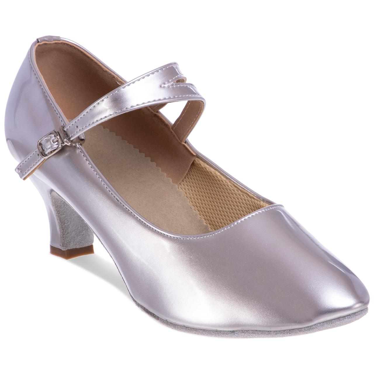 Взуття для бальних танців жіноче Стандарт Zelart DN-3673 розмір 36 Срібний
