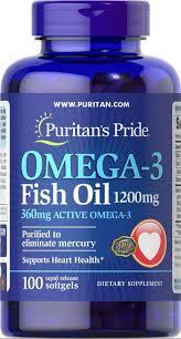 Omega-3 Fish Oil 1200 мг Puritan's Pride, 100 капсул