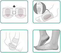 Силіконові ортопедичні супінатори під склепіння стопи білі 1 пара. Ортопедичні напівустілки для стопи, фото 2