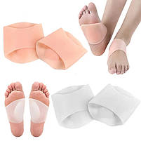 Ортопедичні напівустілки для стопи. Силіконові ортопедичні супінатори під склепіння стопи бежеві 1 пара, фото 8
