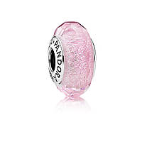 Серебряный шарм Pandora Moments Розовый мурано 791650